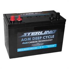 STERLING HPC115-12DT 12V 118Ah DEEP CYCLE AGM PLUS CARBON BATTERY