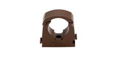 Single Hinged Pipe Clip - Brown