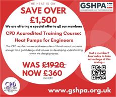 GSHPA - CPD Accredited Course - heat Pumps for Engineers